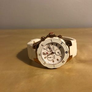 Michele Tahitian Jelly Bean Large White Watch